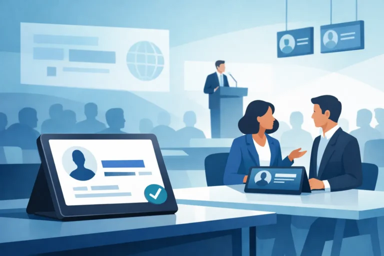 Digital Name Signs for Conferences That Work
